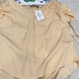 Vince Peach Off-Shoulder Peasant Top